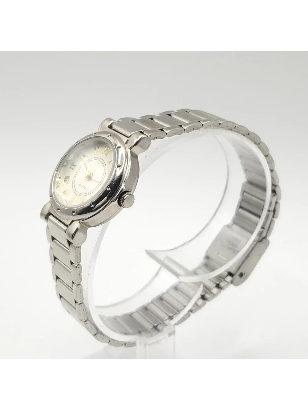 Avon Womens Quartz Watch 24mm Silver Tone Adjustable Band New Battery